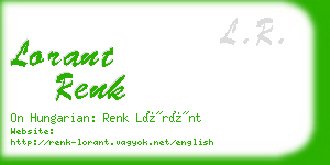 lorant renk business card